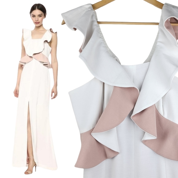 NWT C/MEO Collective Elation Ruffle-Bodice Long Gown - Picture 3 of 10